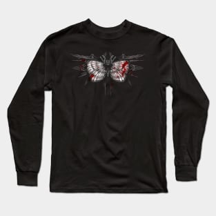 Bloody Moth, surreal, abstract art, trash polka style Long Sleeve T-Shirt